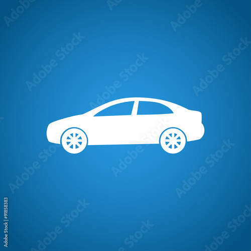 Car icon. Flat design style