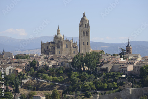 Vista panorámica de la Catedral de Segovia