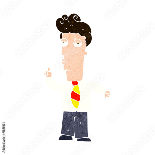 cartoon bored man asking question