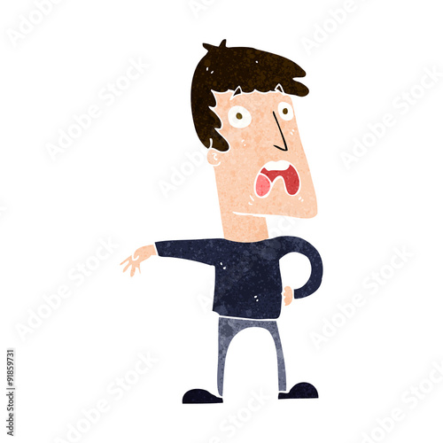cartoon complaining man