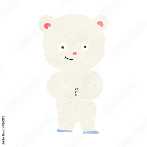 cartoon teddy polar bear cub © lineartestpilot
