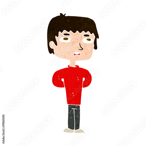 cartoon unhappy man
