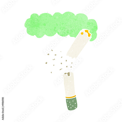 cartoon broken marijuana cigarette