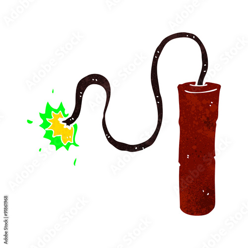 cartoon dynamite burning