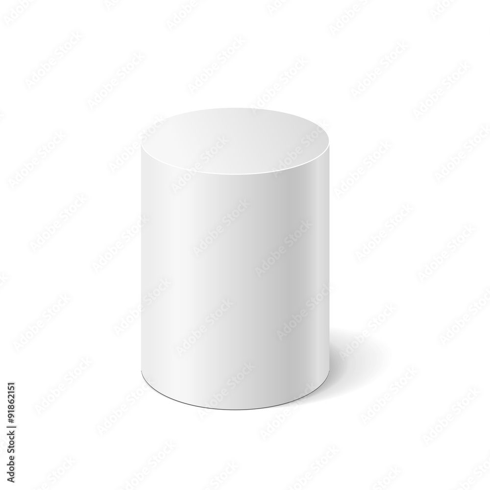 Vector white cylinder Vector white cylinder