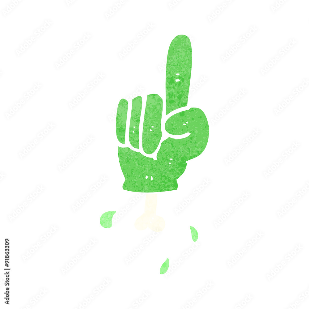 cartoon pointing halloween hand