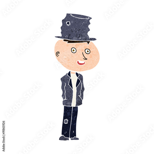 cartoon funny hobo man