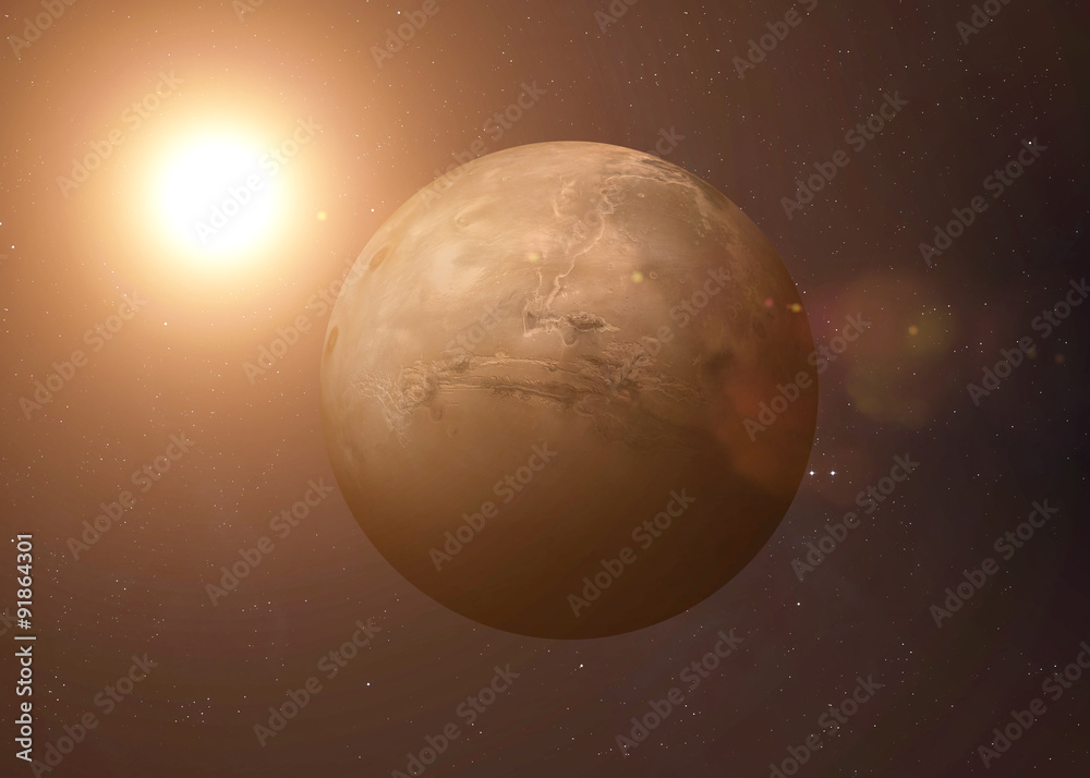 Obraz premium Shot of Mercury taken from open space. Collage images provided