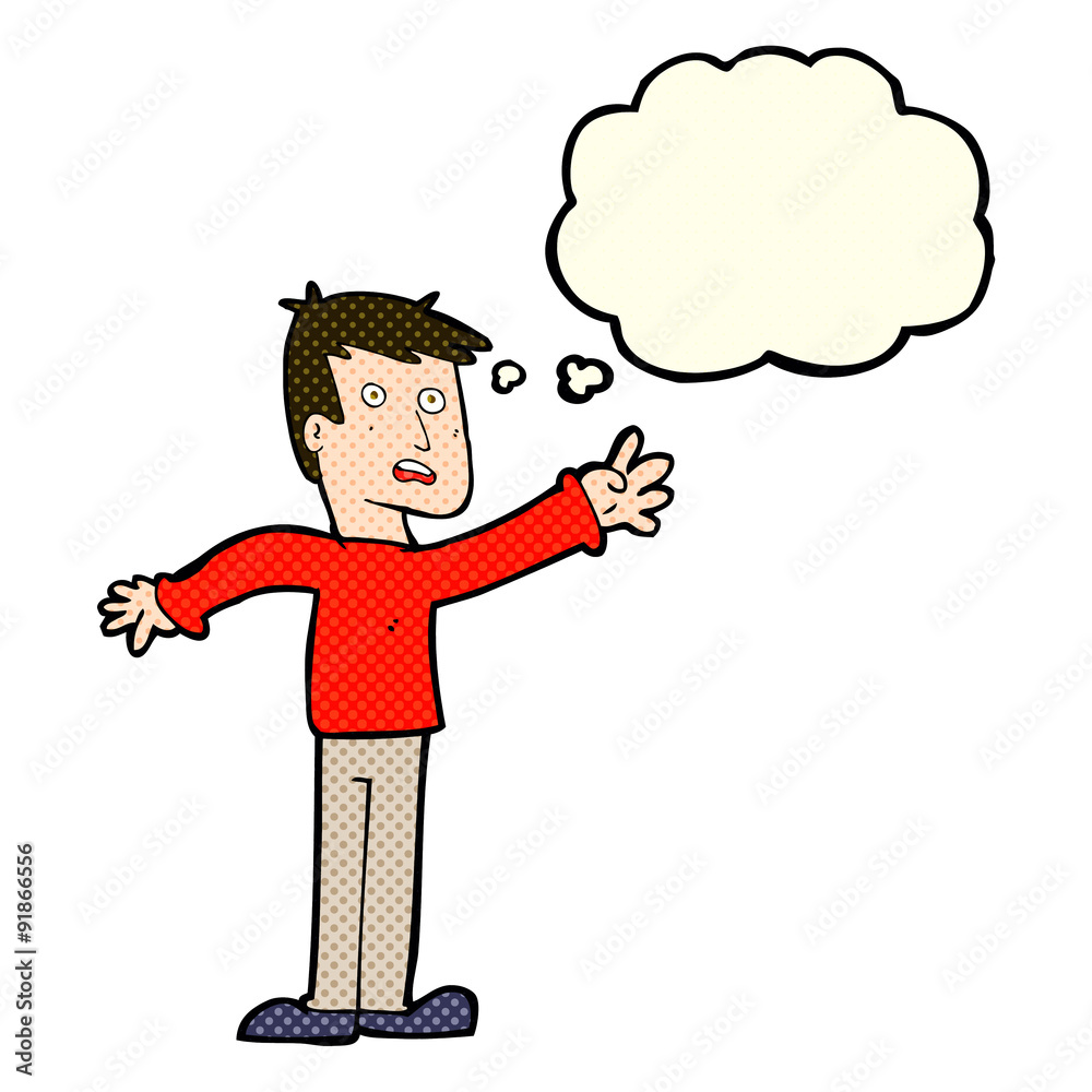cartoon worried man reaching with thought bubble cartoon worried man reaching with thought bubble