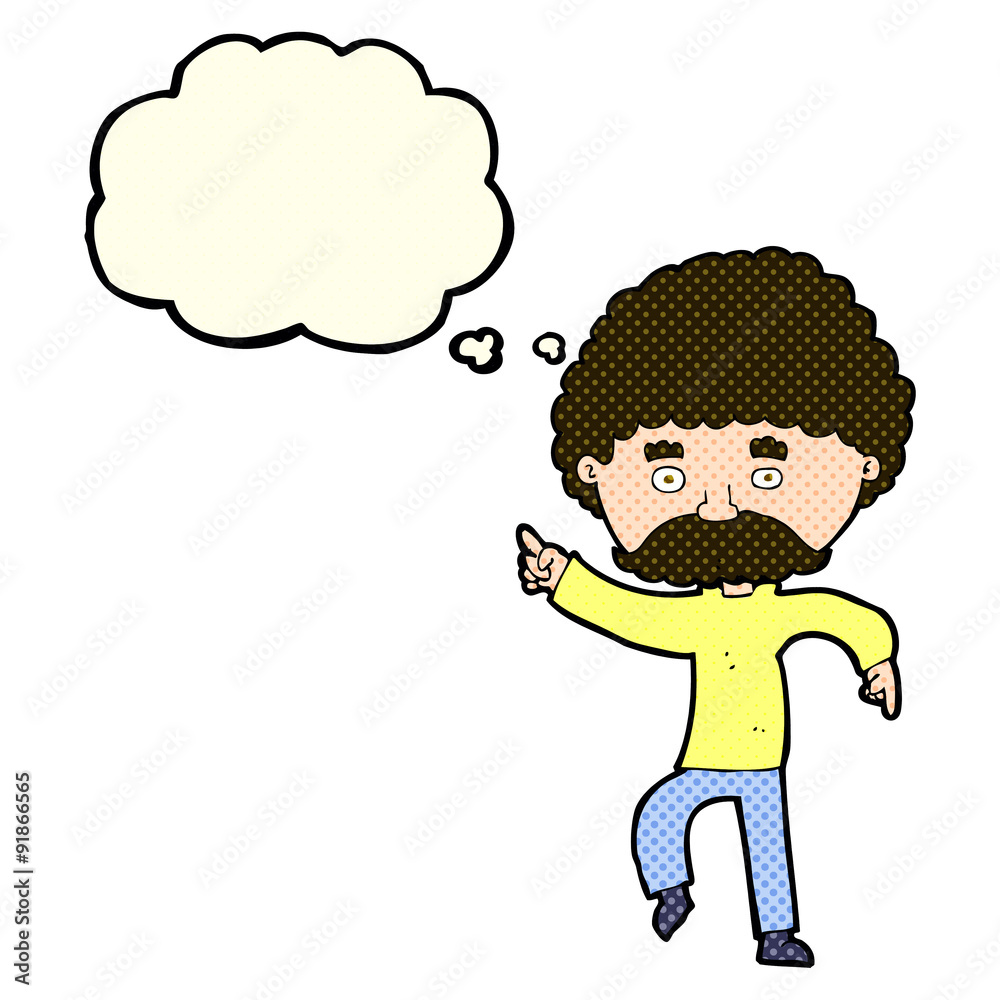 cartoon seventies style man disco dancing with thought bubble cartoon seventies style man disco dancing with thought bubble
