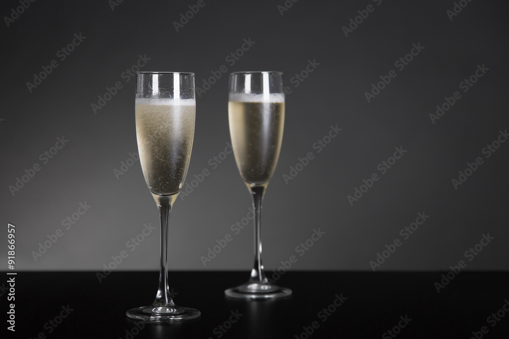 Champagne glasses for New Year and holidays