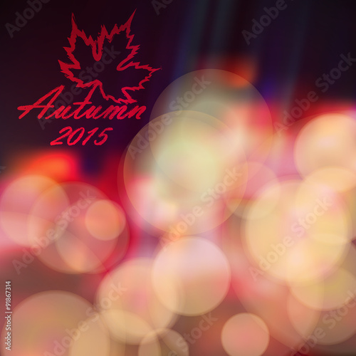 Autumn night theme background 