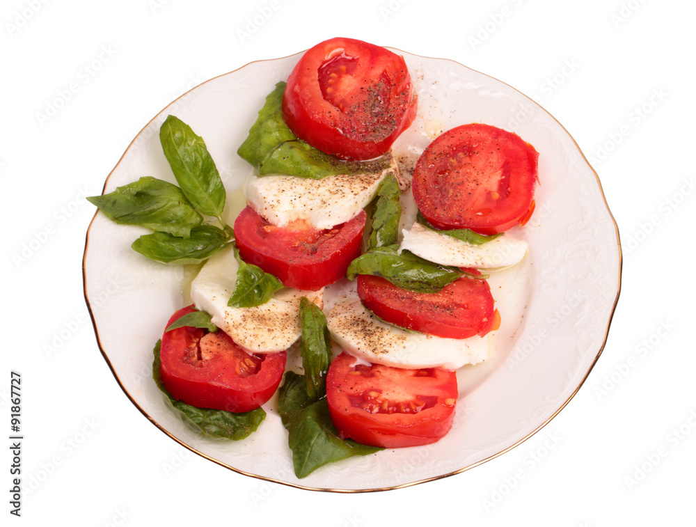 Mozzarella with tomatoes and basil Mozzarella with tomatoes and basil
