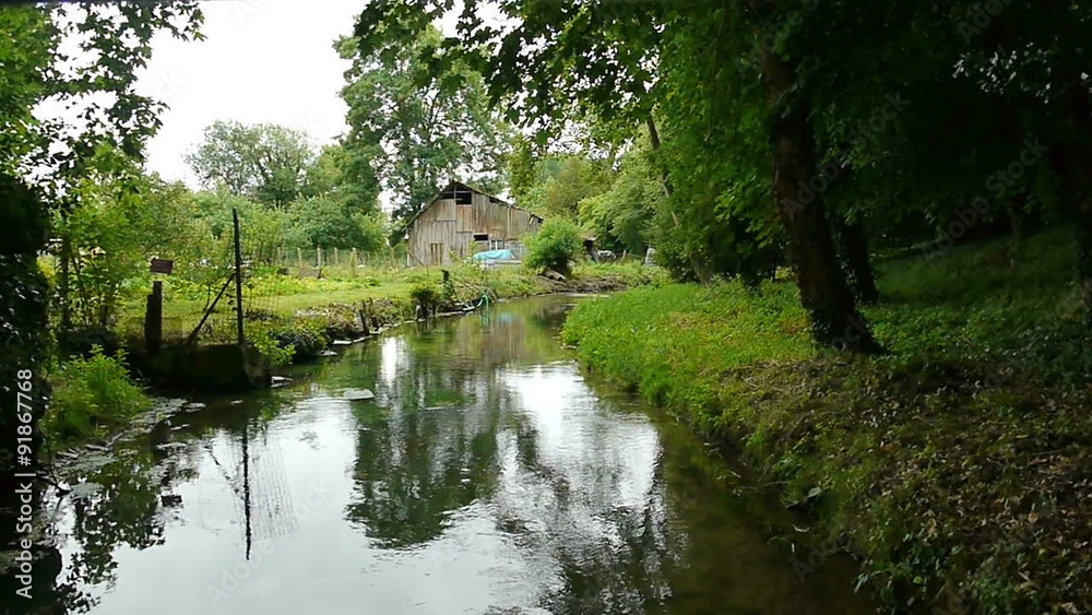 Little farm and wooden house in Normandy, France Little farm and wooden house in Normandy, France