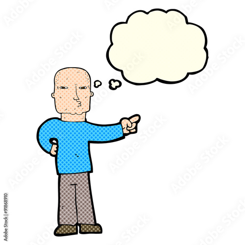 Wallpaper Mural cartoon pointing man with thought bubble Torontodigital.ca