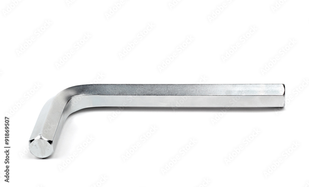 Hexahedron spanner isolated on a white background Hexahedron spanner isolated on a white background