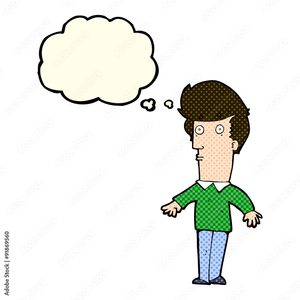cartoon startled man with thought bubble cartoon startled man with thought bubble