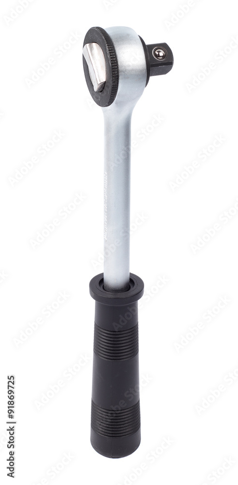 Socket wrench isolated on white background