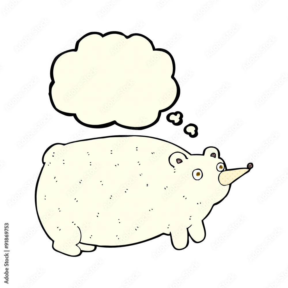 funny cartoon bear with thought bubble funny cartoon bear with thought bubble