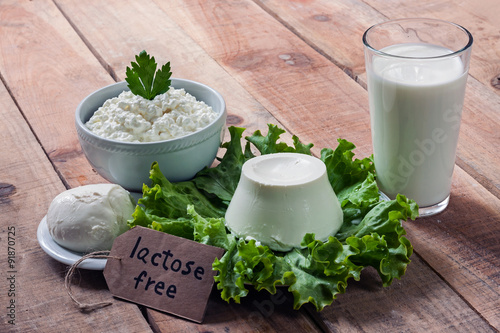 lactose free - food with background