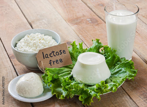 lactose free - food with background