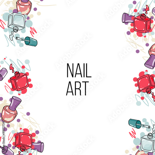 Vector nail lacquer bottles 