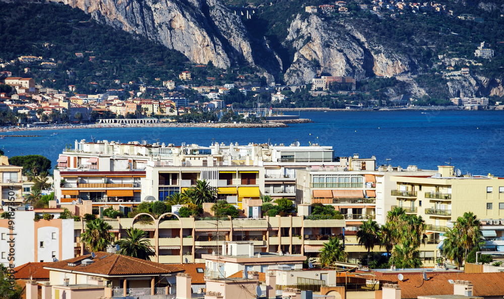 Touristic apartments in Menton, Cote d Azur, sunny resort