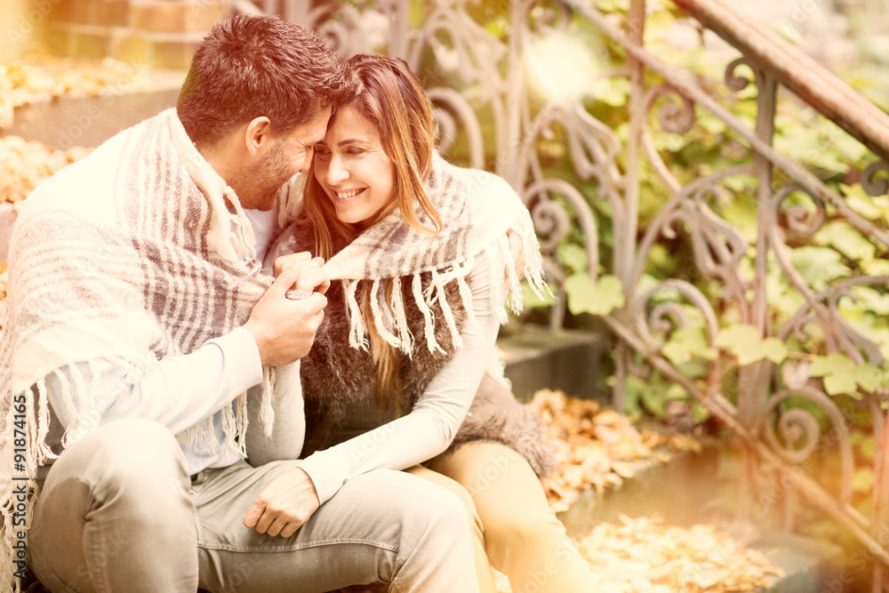 Fototapeta premium Love autumn couple