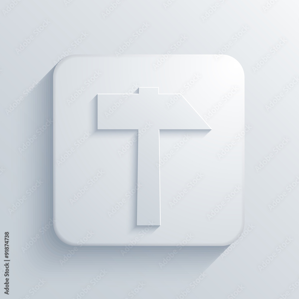 Obraz premium Vector modern hammer light icon 
