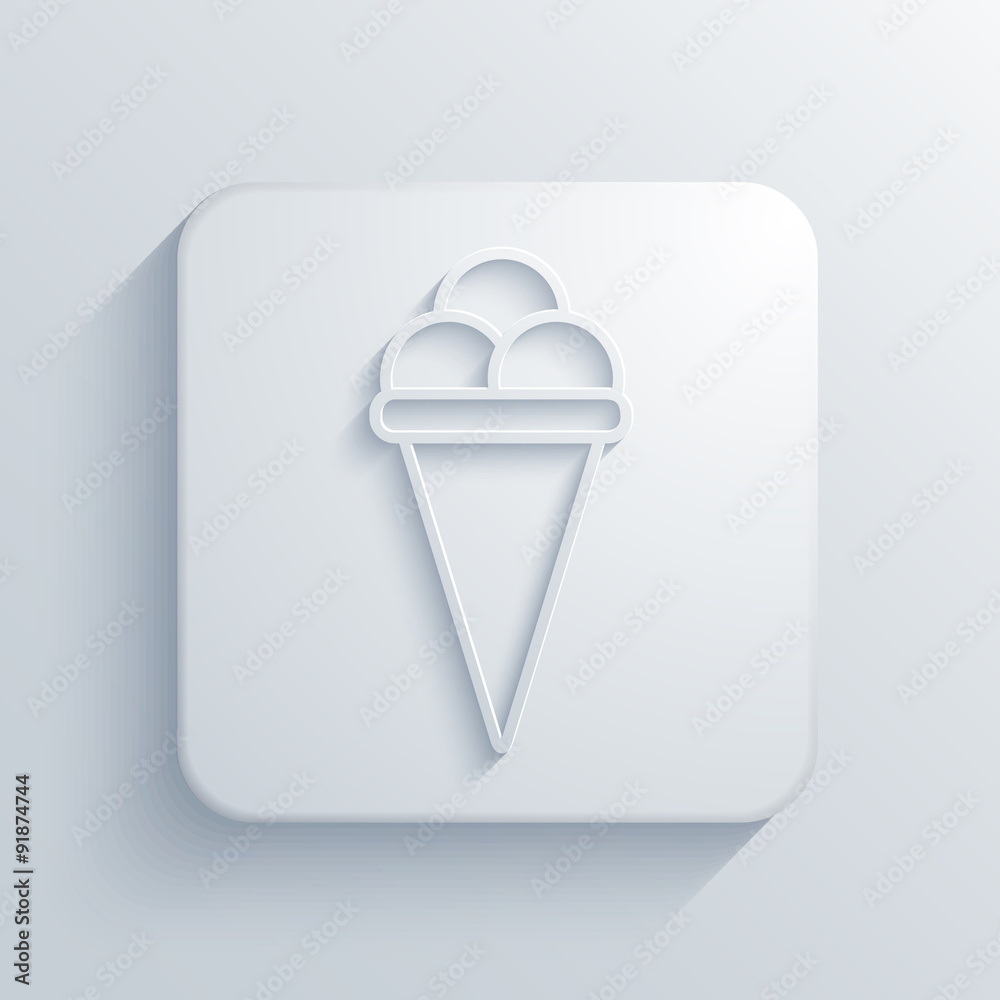 Vector modern ice cream light icon Vector modern ice cream light icon