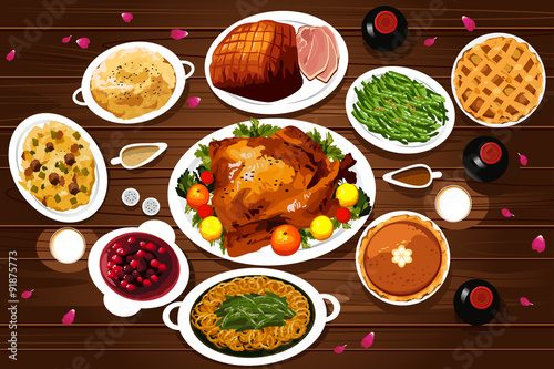 Food of Thanksgiving Dinner