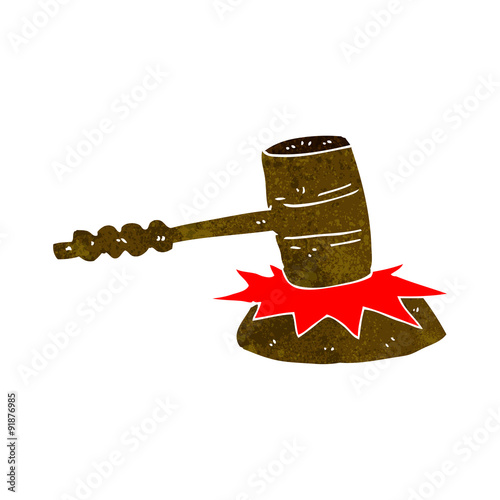 cartoon gavel banging