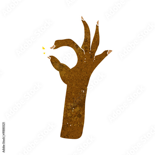 cartoon most excellent hand gesture