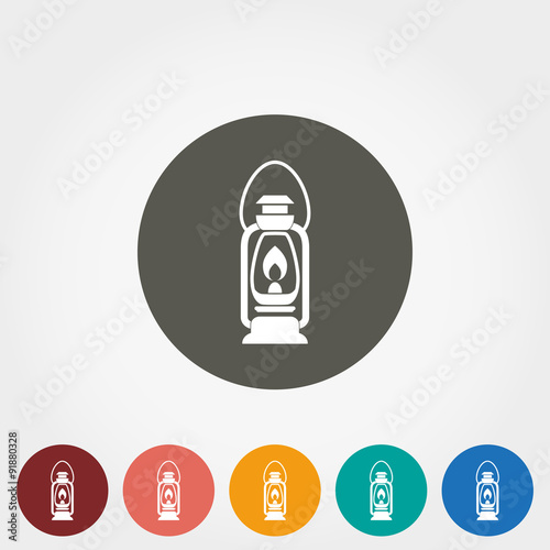 Camping lantern icon.