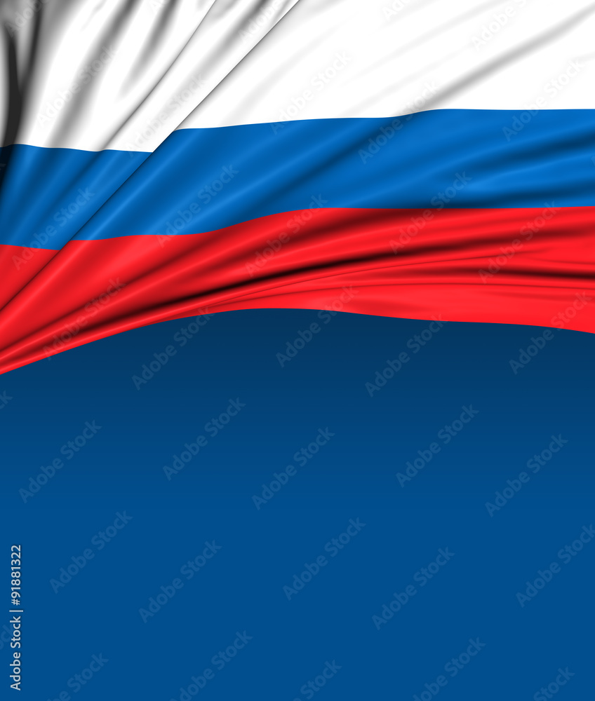 Fototapeta premium Russian 3D Flag, Russia