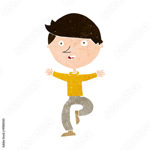 cartoon excited man