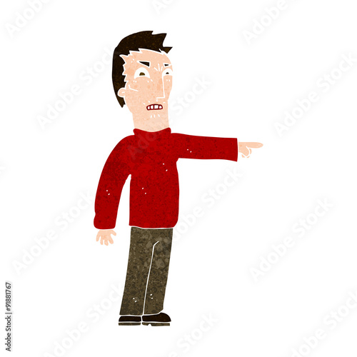 cartoon angry man pointing