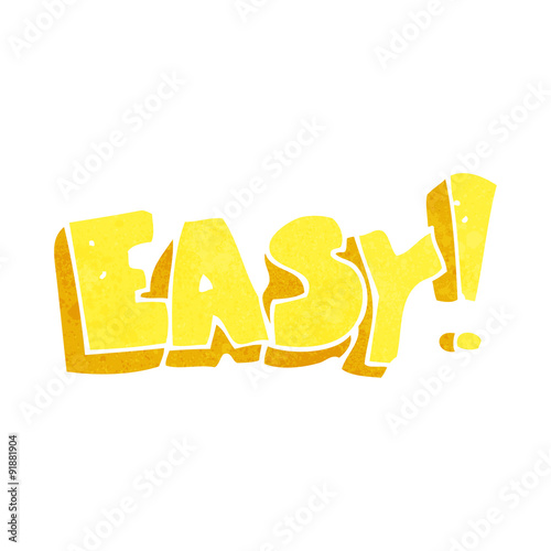 cartoon easy sign