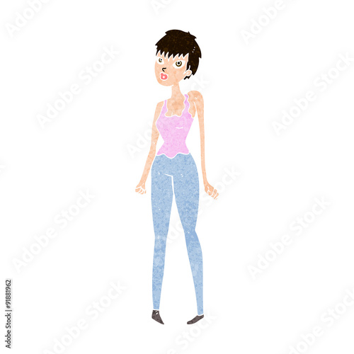 cartoon pretty woman