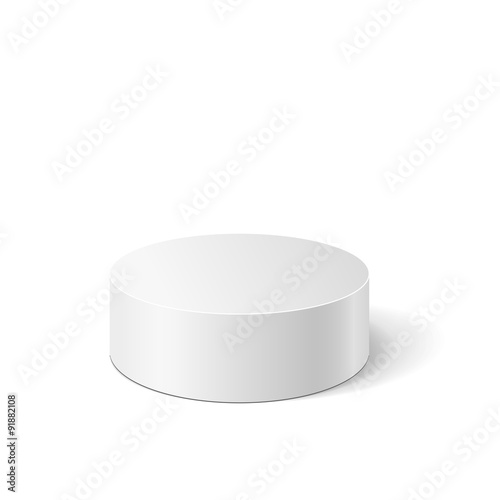 Vector white cylinder  photo