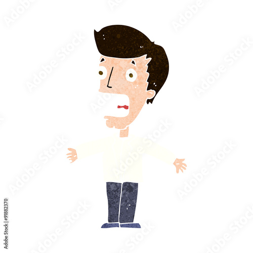 cartoon screaming man