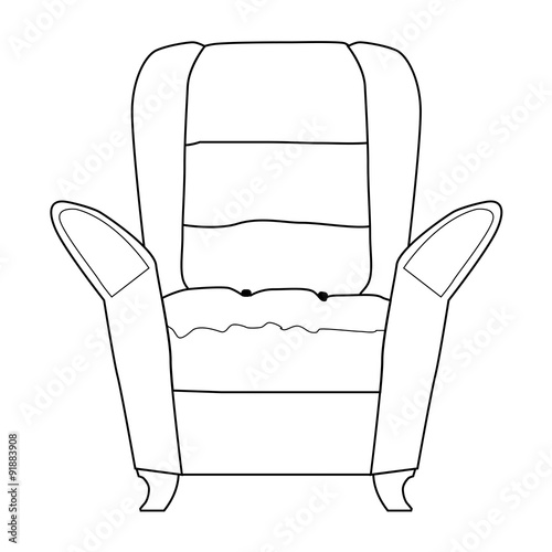 armchair, part of interior