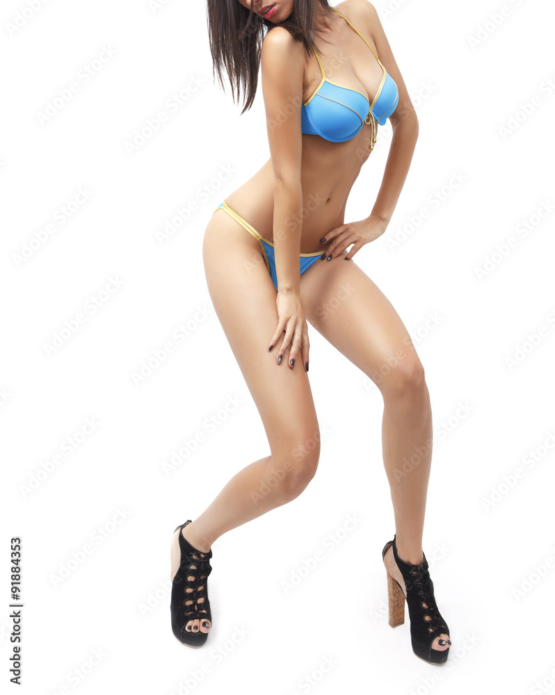 Sexy woman in bikini with hot body and long legs Stock-Foto | Adobe Stock