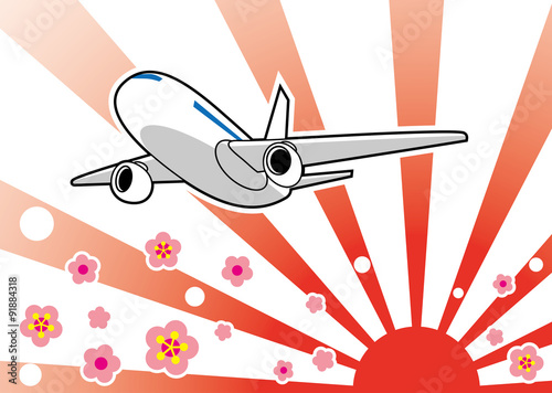 新年　楽しい飛行機の旅