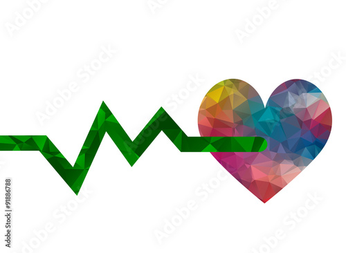 low poly heart