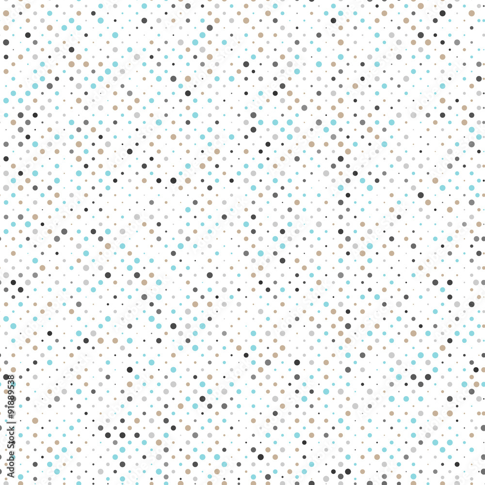 Seamless Vector Scrapbook Round Random Dots Halftone Background