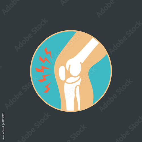 symbol of knee joint bones for orthopedic