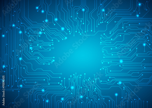 Technological vector background with a circuit board texture