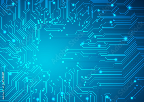 Technological vector background with a circuit board texture