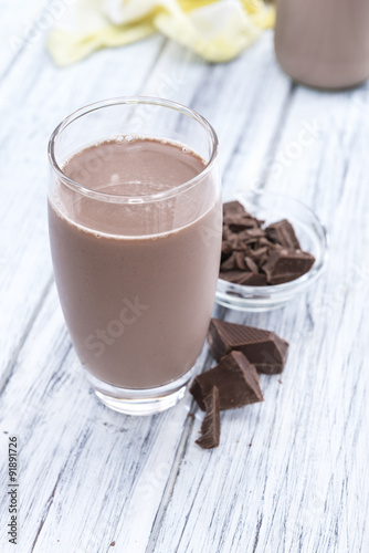 Chocolate Milk (on wooden background)